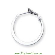 Sterling Silver Flat Hoop Earrings