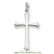 Sterling Silver Fleur De Lis Cross Charm