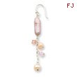 Sterling Silver Freshwater Cultured Pearls, Rose Quartz & Peach Crystal Earring