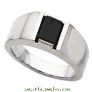 Sterling Silver Genuine Onyx Ring