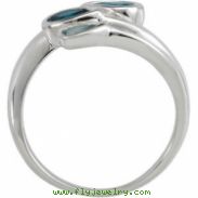 Sterling Silver Genuine Sky London And Swiss Blue Topaz Ring