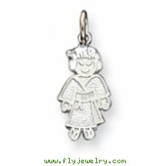 Sterling Silver Girl Martial Arts Charm