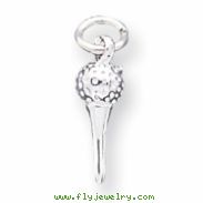 Sterling Silver Golf Ball And Tee Charm