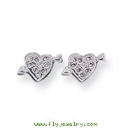 Sterling Silver Heart  Mini Earrings