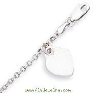 Sterling Silver Heart Childs Bracelet
