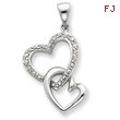 Sterling Silver Heart CZ Pendant