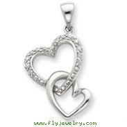 Sterling Silver Heart CZ Pendant