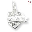 Sterling Silver Heart Daughter Charm