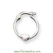 Sterling Silver Heart Hoop Earrings