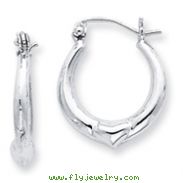 Sterling Silver Heart Hoop Earrings