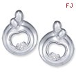 Sterling Silver Hearts Of Promise Post Cubic Zirconia Earrings