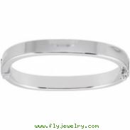 Sterling Silver Hinged Bangle Bracelet