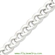 Sterling Silver Hollow Beveled Curb Bracelet