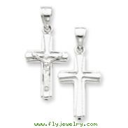 Sterling Silver Hollow Crucifix Pendant