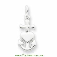 Sterling Silver Hope, Faith, and Charity Charm