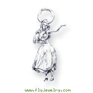 Sterling Silver Hula Dancer Charm