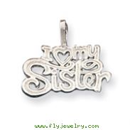 Sterling Silver I heart my Sister Pendant