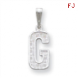 Sterling Silver Initial G Charm