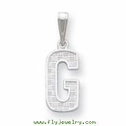 Sterling Silver Initial G Charm