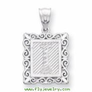 Sterling Silver Initial I Charm