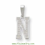 Sterling Silver Initial N Charm