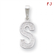Sterling Silver Initial S Charm