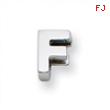 Sterling Silver Initial Slide  F