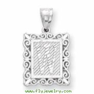 Sterling Silver Initial W Charm