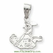 Sterling Silver It's A Girl Charm