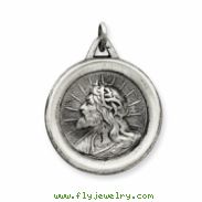 Sterling Silver Jesus Medal