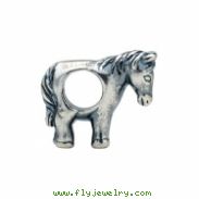 Sterling Silver Kera Horse Bead Ring Size 6