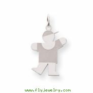 Sterling Silver Kiss Kid Charm