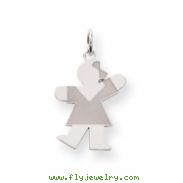 Sterling Silver Kiss Kid Charm