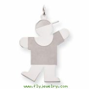 Sterling Silver Kiss Kid Charm