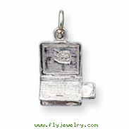 Sterling Silver Laptop Computer Charm