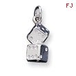 Sterling Silver Large Dice Charm