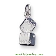 Sterling Silver Large Dice Charm