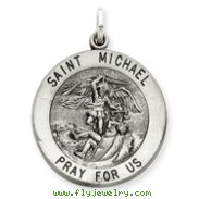 Sterling Silver Large Saint Michael Charm