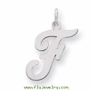 Sterling Silver Large Script Intial F Charm