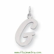 Sterling Silver Large Script Intial G Charm