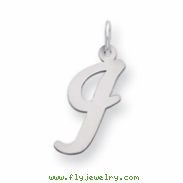 Sterling Silver Large Script Intial I Charm