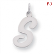 Sterling Silver Large Script Intial S Charm