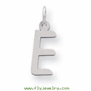 Sterling Silver Large Slanted Block Initial E Charm