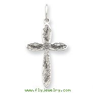 Sterling Silver Laser Designed Cross Pendant