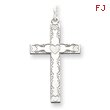 Sterling Silver Laser Designed Cross Pendant