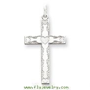 Sterling Silver Laser Designed Cross Pendant