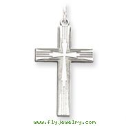 Sterling Silver Laser Designed Cross Pendant