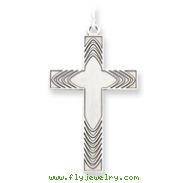 Sterling Silver Laser Designed Cross Pendant