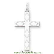 Sterling Silver Laser Designed Cross Pendant