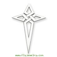 Sterling Silver Laser Designed Cross Pendant